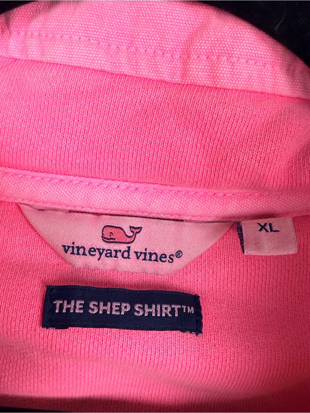 Vineyard Vines Pink Quarter-Zip Pullover - Picture 3 of 5